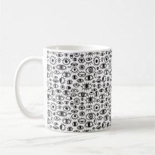 Taza De Café doodle dibujado a mano vintage con fondo transpare