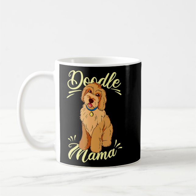 Taza De Café Doodle Doodle Doodle Golden Doodl para mujeres (Izquierda)