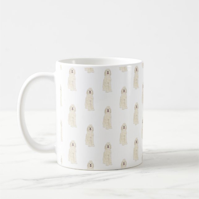 Taza De Café Doodle III (crema blanca) café Mug (Izquierda)