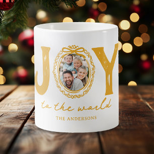 Taza De Café Doodle Joy To World Photo Navidades