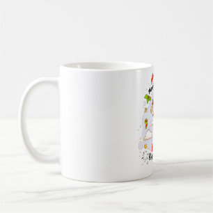 Taza De Café Doodles, bocetos, personalizados, Navidades