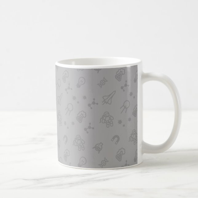 Taza De Café Doodles del espacio y de la ciencia (Derecha)
