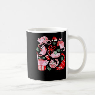 Taza De Café Doodles Feliz Gatonavidad Navidad Gato Divertido A