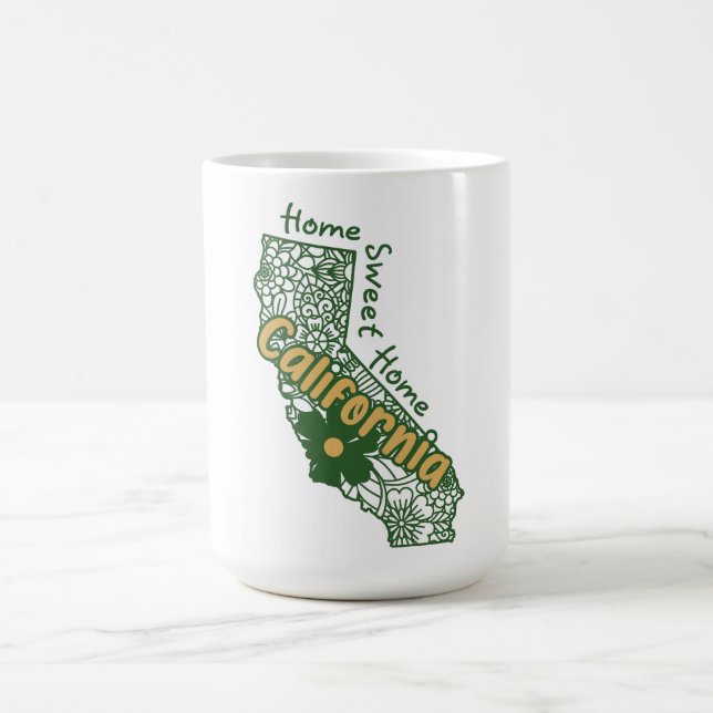 Taza De Café Doodles florales de California (Centro)