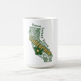 Taza De Café Doodles florales de California