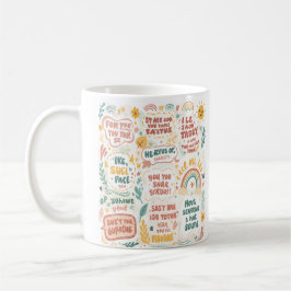Taza De Café Doodles significativos para un hogar feliz