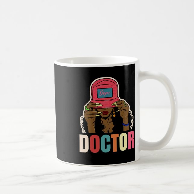 Taza De Café Dope Médica Black Afro Black History Ladies (Derecha)