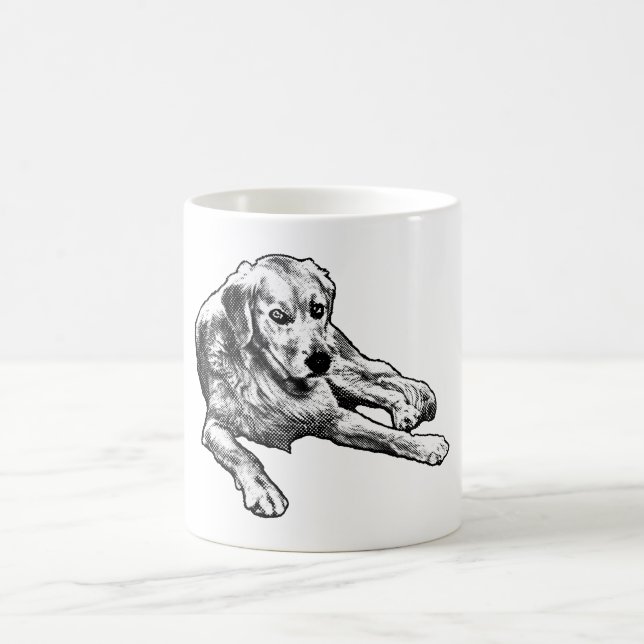 Taza De Café Dorado con un acogedor grano cómico (Centro)