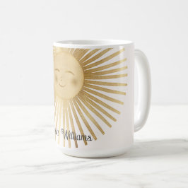 Taza De Café Dorado Sun Happy Sunshine