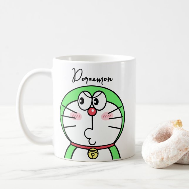 Taza De Café Doraemon Mini Sarcástico (Con donut)