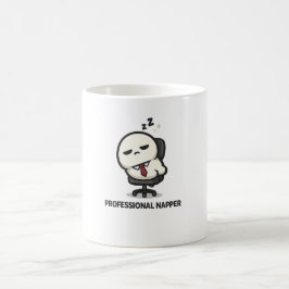 Taza De Café Dormilón Profesional - Personaje de oficina lindo 