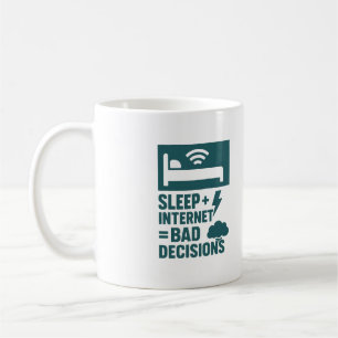 Taza De Café Dormir + Internet = Malas decisiones