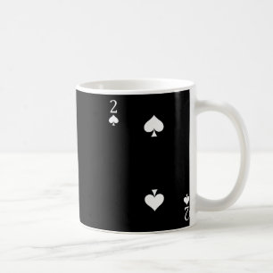Taza De Café Dos (2) De Spades Poker Card Jugando Con Tarjeta