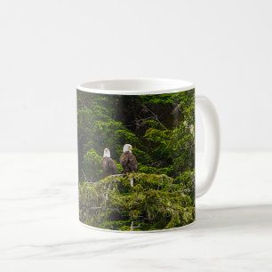 Taza De Café Dos Aguilas Encaramadas Painterly Café Mug