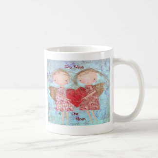 Taza De Café Dos alas un corazón