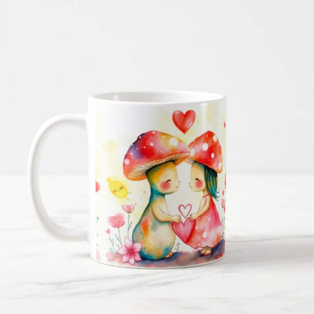 Taza De Café Dos amantes de las setas (Izquierda)