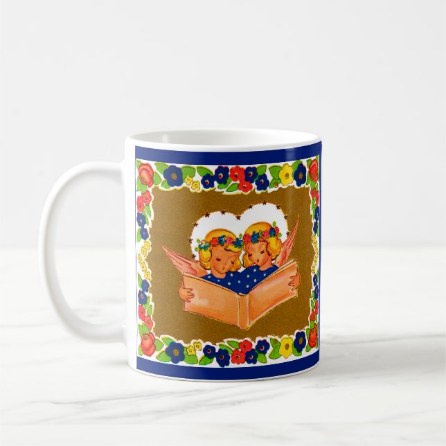 Taza De Café dos ángeles cantando (Izquierda)