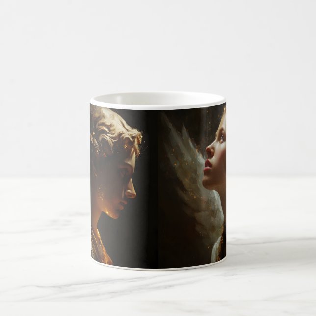 Taza De Café Dos ángeles románticos (Centro)