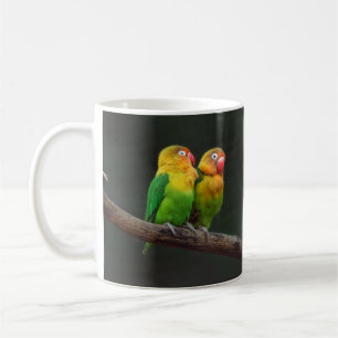 Taza De Café Dos aves amorosas en una rama