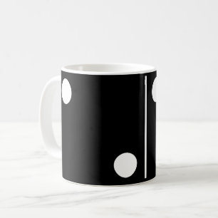 Taza De Café Dos Black Domino Mug