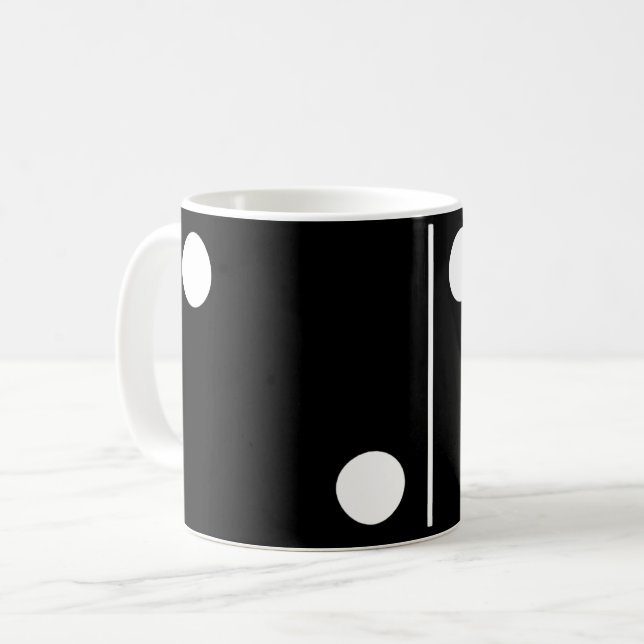 Taza De Café Dos Black Domino Mug (Anverso izquierdo)