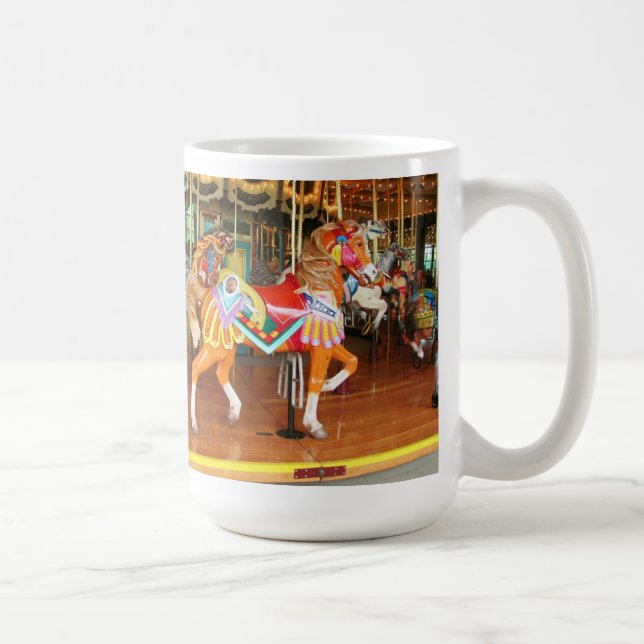 Taza De Café Dos caballos de carrusel zoológico de Seattle (Derecha)