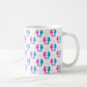 Taza De Café Dos caballos de mar enamorados