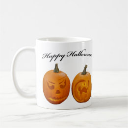Taza De Café Dos Calabazas Feliz Halloween