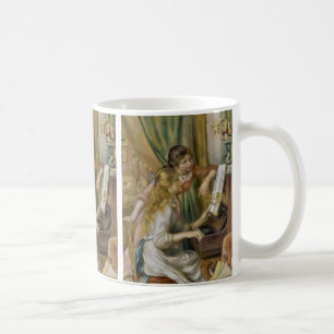 Taza De Café Dos chicas en el piano por Renoir