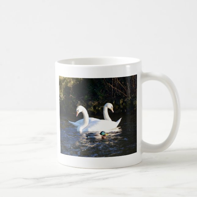 Taza De Café Dos cisnes y un pato (Derecha)