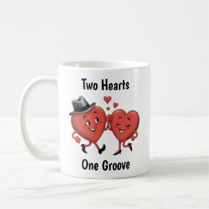 Taza De Café Dos corazones amorosos íntimos de San Valentín