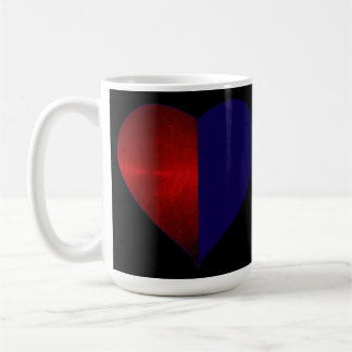 Taza De Café dos corazones de dos tonos
