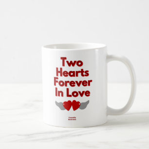 Taza De Café Dos Corazones Para Siempre Enamorados Café Mug