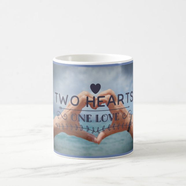 Taza De Café Dos corazones un amor (Centro)