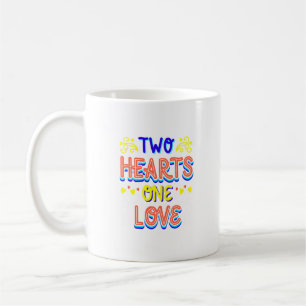 Taza De Café dos corazones un amor