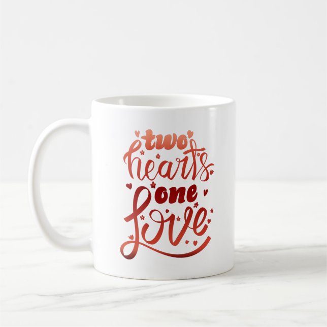 Taza De Café dos corazones uno ama (Izquierda)