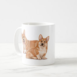 Taza De Café Dos Corgis Cute