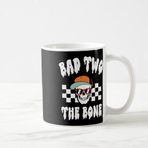 Taza De Café Dos el divertido y hueso esqueleto de Halloween de