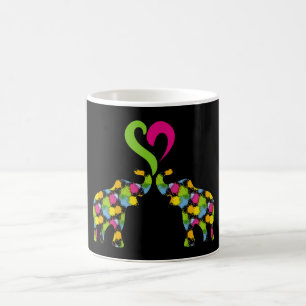 Taza De Café Dos elefantes enamorados