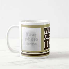 Taza De Café Dos fotos del mejor papá del mundo Mug verde suave