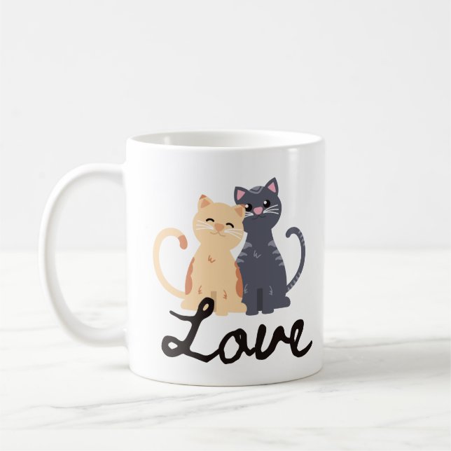 Taza De Café Dos gatos enamorados (Izquierda)