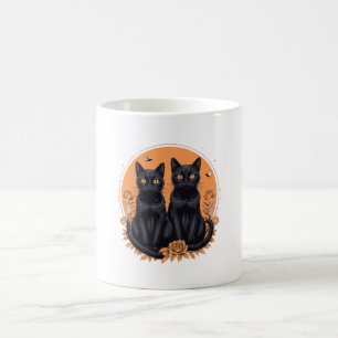 Taza De Café dos gatos negros para un gato gracioso mugre de re