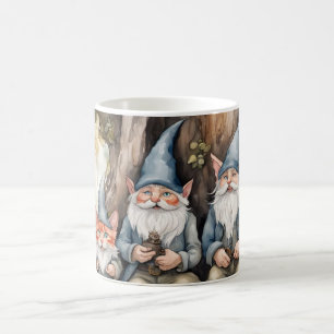 Taza De Café Dos gnomos y un gato