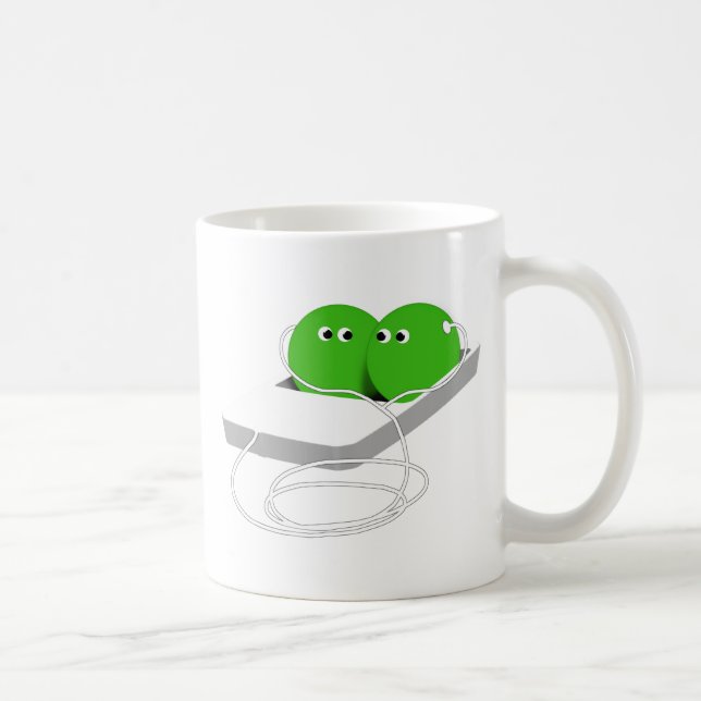 Taza De Café Dos Guisantes En Un Pod (Derecha)
