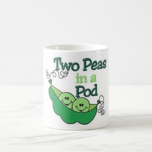 Taza De Café Dos guisantes en una vaina (Centro)