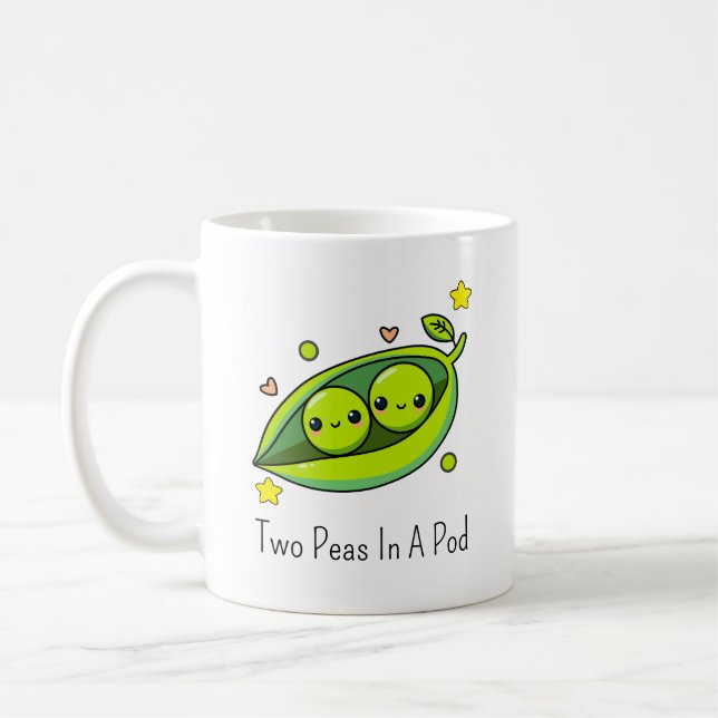 Taza De Café Dos Guisantes En Una Vaina (Izquierda)