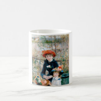 Taza De Café Dos hermanas en terraza por Renoir. Impresión de