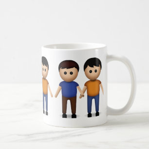 Taza De Café Dos hombres que sostienen emoji de las manos