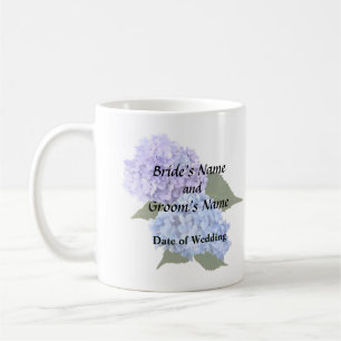 Taza De Café Dos lavanda de Hydrangea y azul