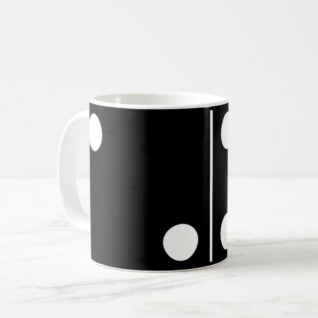 Taza De Café Dos mug de Domino negro (Anverso izquierdo)